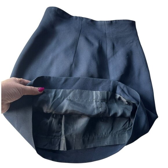 Moschino Cheap and Chic Woman's Italian Sz 40 US Sz 6 Dark Blue Mini Skirt Italy - Picture 5 of 5